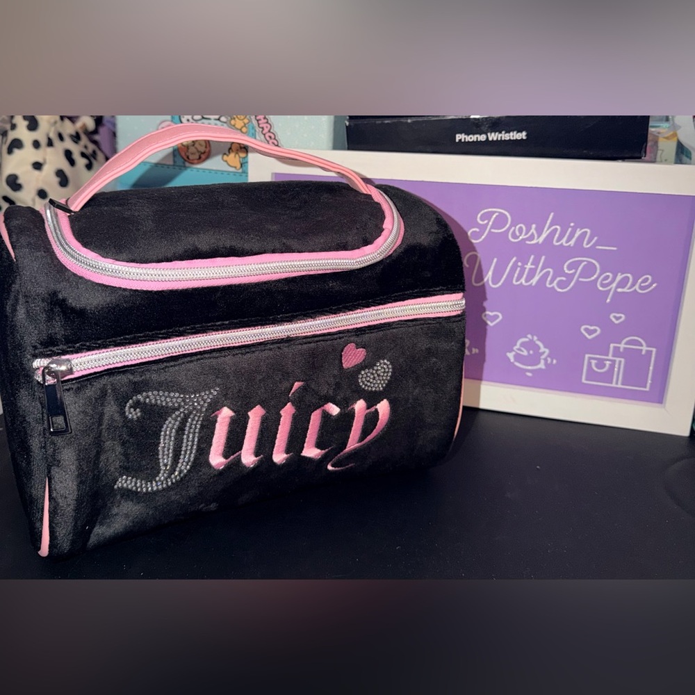 👑NWT Juicy Couture Black and Pink Women's Travel/Organizer Bag